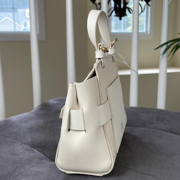 ZAC POSEN ~ Brigette Belted Leather Handbag ~ Swan ~ NWT! - Picture 4 of 12